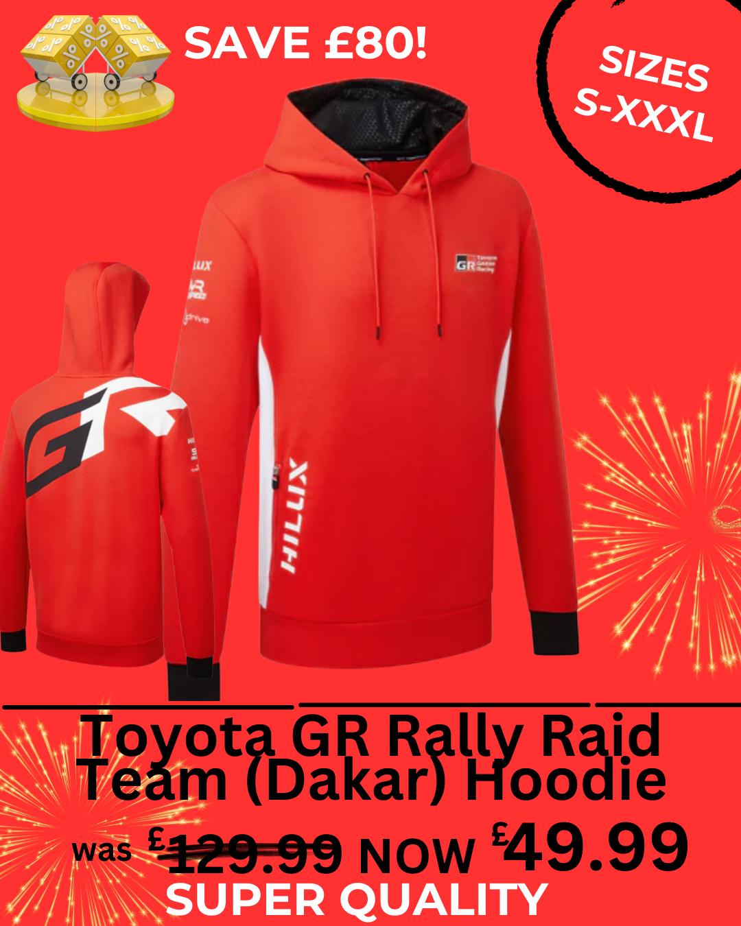 Toyota GR Rally Raid Team (Dakar) Hoodie – Rallyemerchandise.com