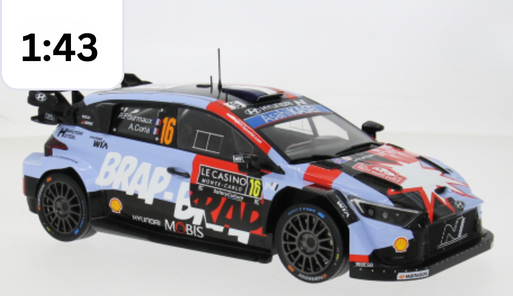 Hyundai Motorsport- Adrien Fourmaux- Monte 2026- 1/43 Scale- by IXO- RAM1026B (INTRO OFFER- DELIVERY IMMINENT!)