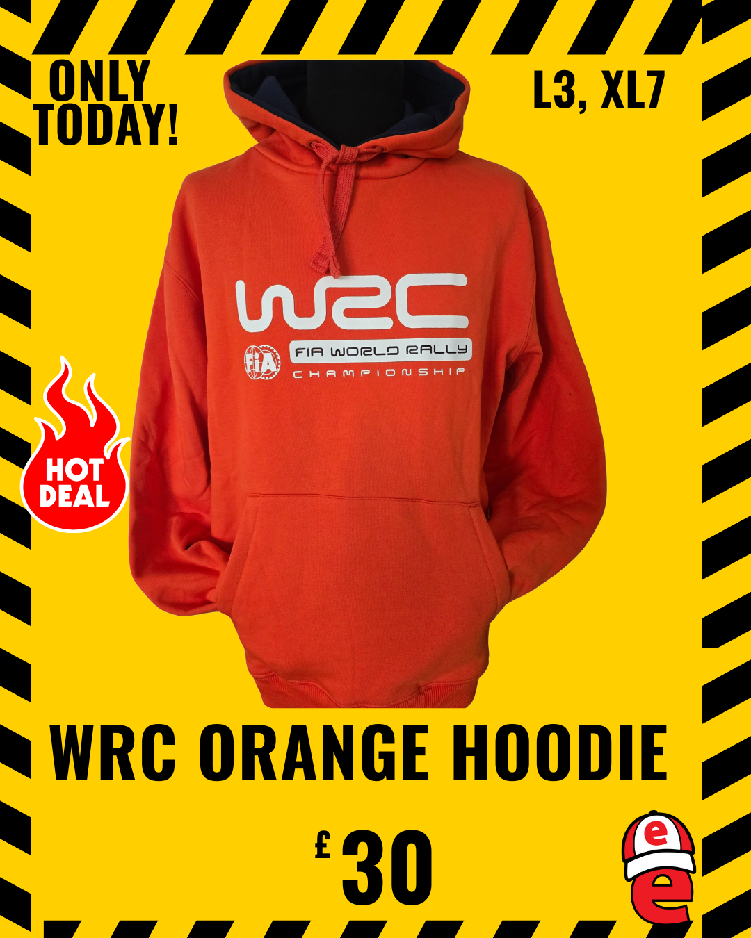 WRC Orange Hoodie