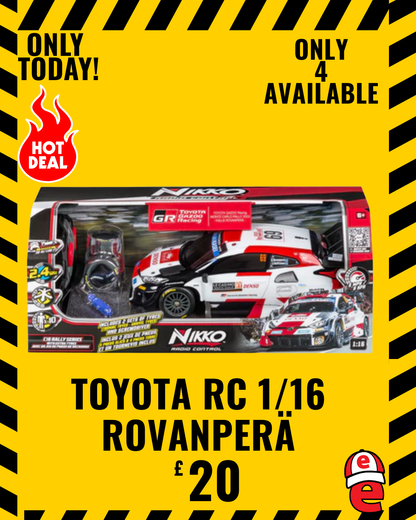 Remote Control Toyota Yaris- Rovanperä- Monte Carlo 2023- 1/16 Scale- by NIKKO