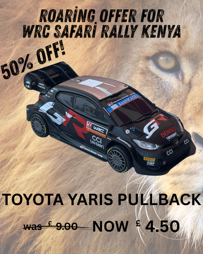 Toyota GR Pull Back Car- Toyota GR Yaris Rally1 Hybrid Car- 1/64 Scale- by Toyota