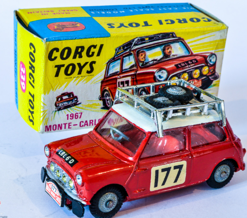 Mini Cooper S- 1967 Monte Winner replica– 177- 1/43 Scale - by CORGI- CORGI339