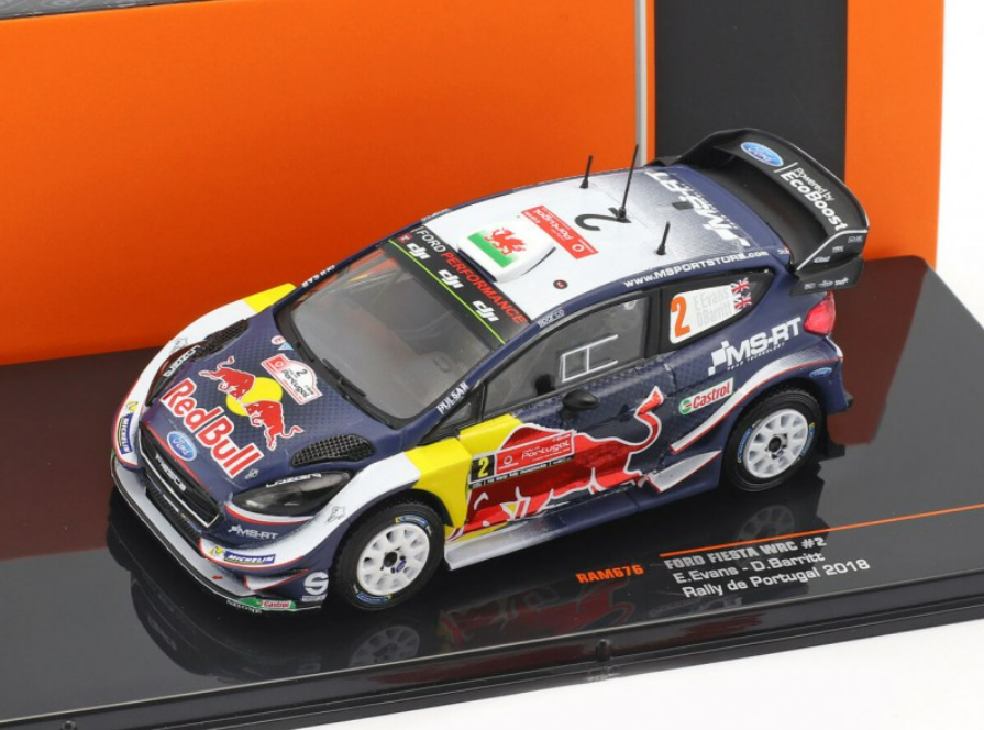 M-Sport Ford Fiesta- Elfyn Evans- Portugal 2018- 1/43 Scale- by IXO- RAM676