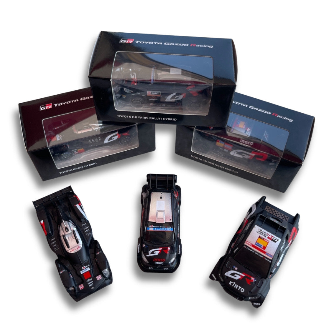 Toyota GR Pull Back Car Set- Set of 3 2024 Cars- 1/64 Scale- by