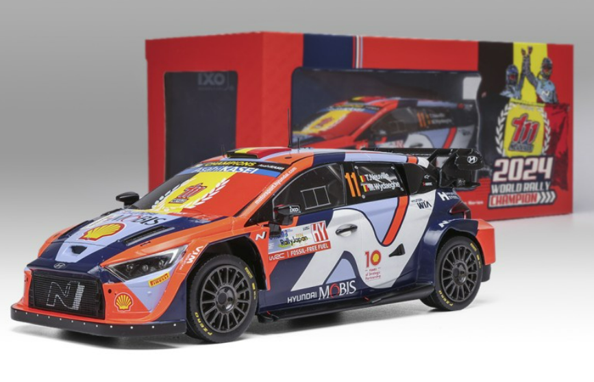 Hyundai- Thierry Neuville- Rally Japan 2024- World Champion Set- 1/18 Scale- by IXO- RMC228