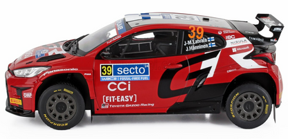 Toyota Yaris- Jari-Matti Latvala- Rally Finland 2024- 1/18 Scale- by IXO-RMC211