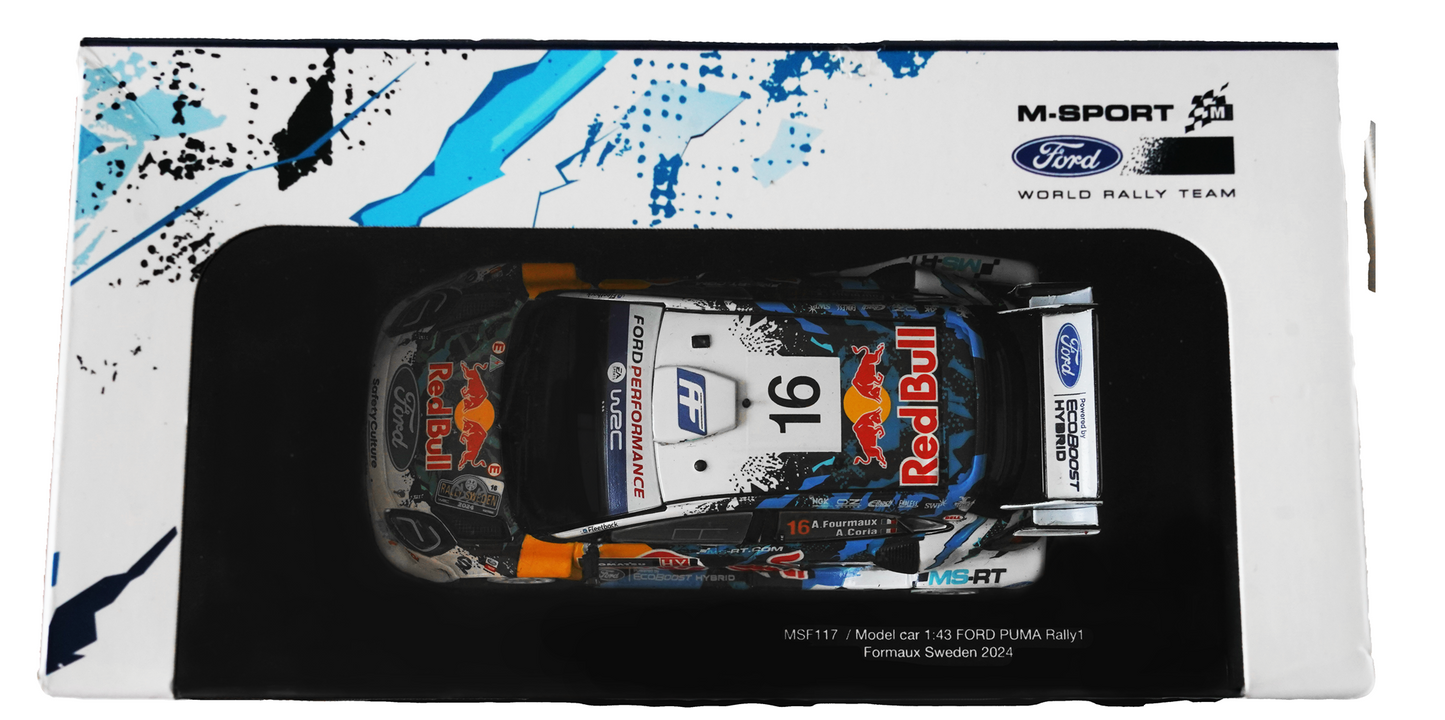 M-Sport Puma- Sweden 2024- Fourmaux- 1/43 Scale- by IXO
