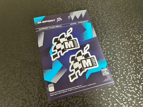 M-Sport Sticker Sheet Set Flags Black Twin Pack