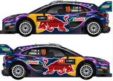 M-Sport Ford WRC Puma Car Silhouette Stickers- 2022 Sebastien Loeb