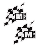 M-Sport Sticker Sheet Set Flags Black Twin Pack