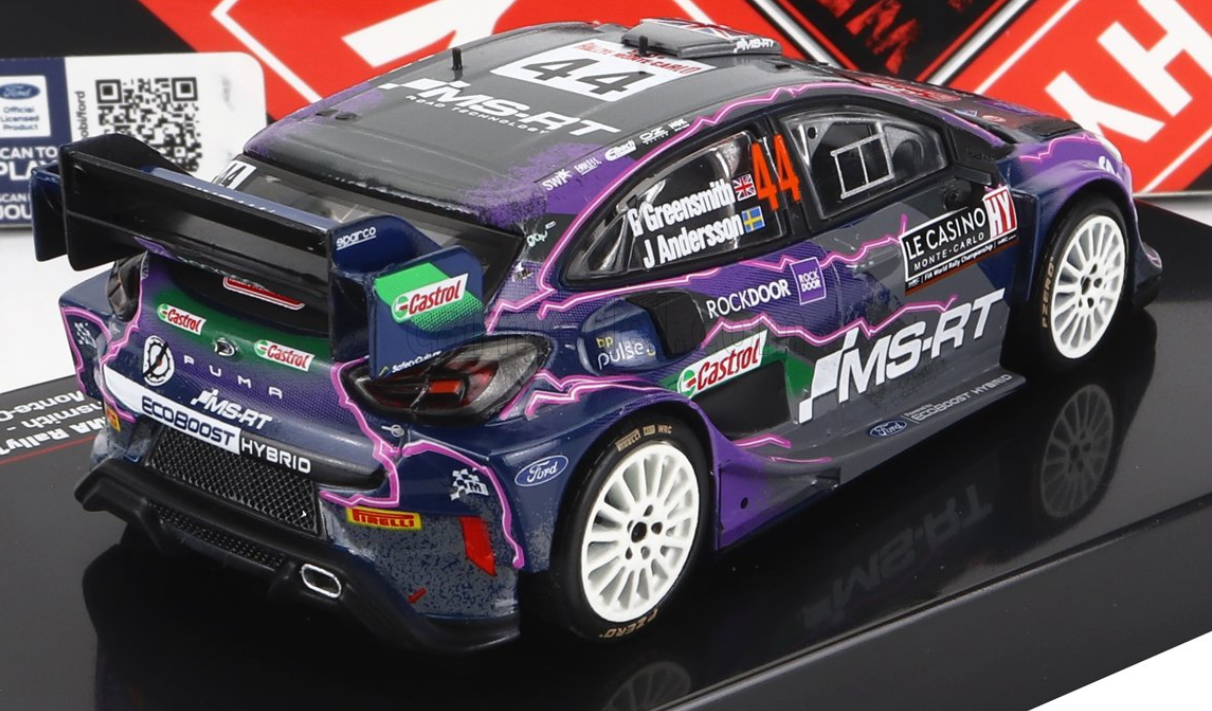 Ford Puma- Greensmith- Monte Carlo 2022- 1/43 Scale- by IXO- RAM830
